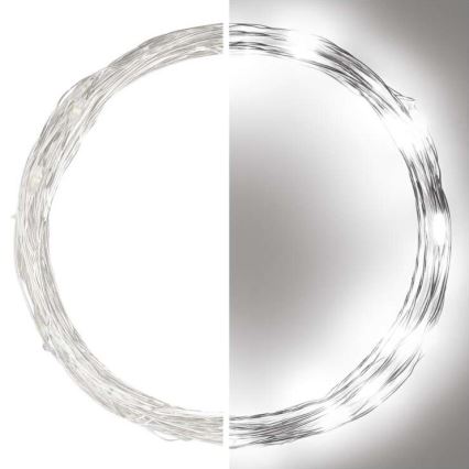 LED välisvalguskett 40xLED/9m IP44 külmvalge