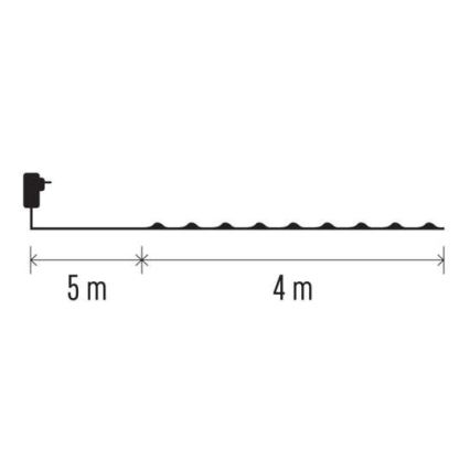LED välisvalguskett 40xLED/9m IP44 külmvalge