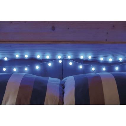 LED-välisvalguskett 40xLED/9m IP44 sinine