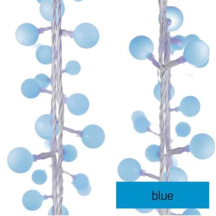 LED-välisvalguskett 40xLED/9m IP44 sinine