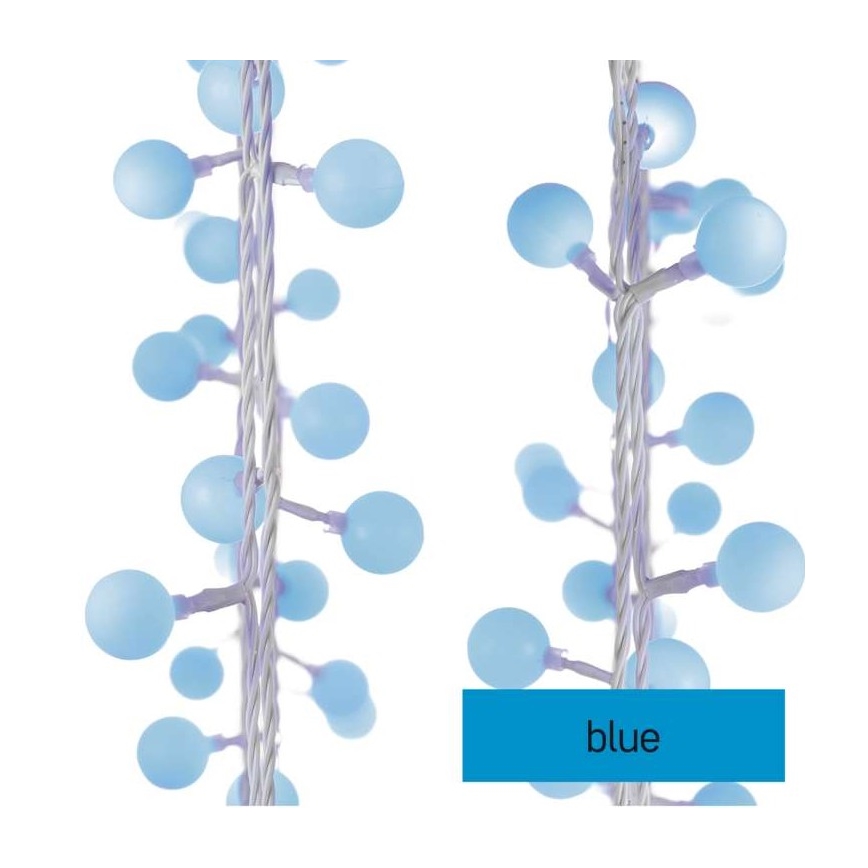 LED-välisvalguskett 40xLED/9m IP44 sinine