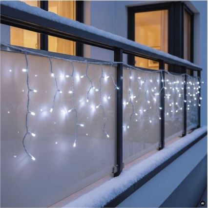 LED välisvalguskett 50xLED/3x0,4m IP44 külmvalge