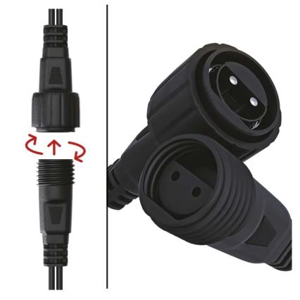 LED välisvalguskett 50xLED/5m IP44 soe valge