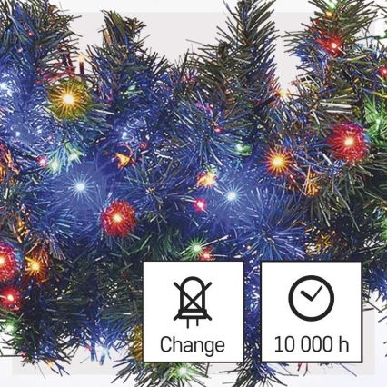 LED välisvalguskett 600xLED/17m IP44 mitmevärviline