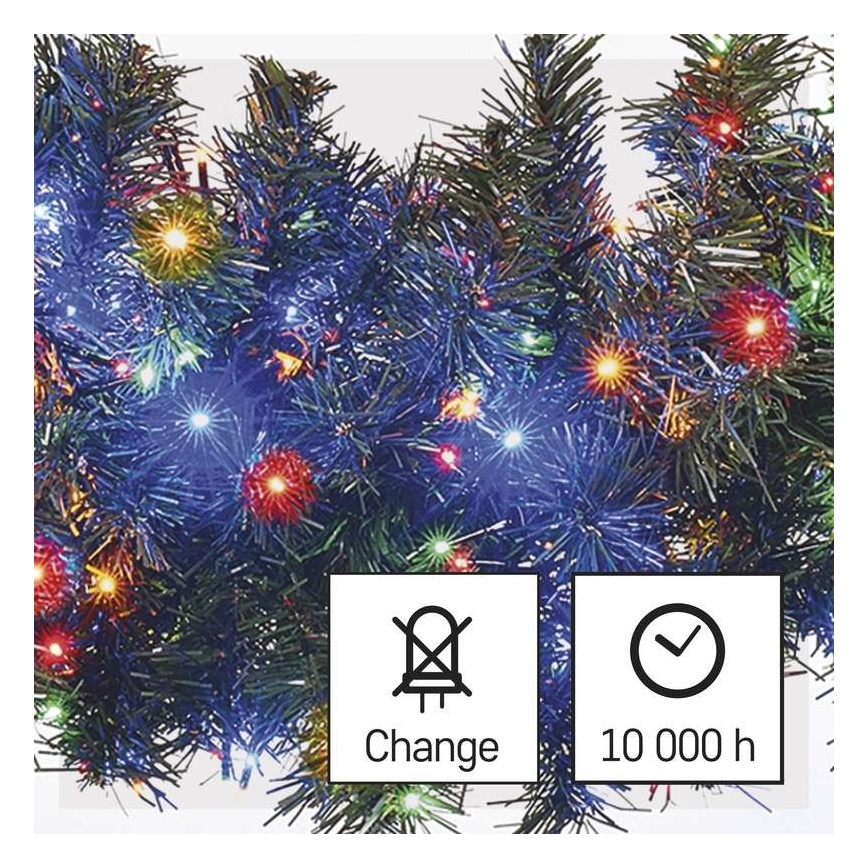 LED välisvalguskett 600xLED/17m IP44 mitmevärviline