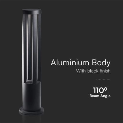 LED välisvalgusti 10 W, 230 V, 3000 K, IP65, 80 cm, must