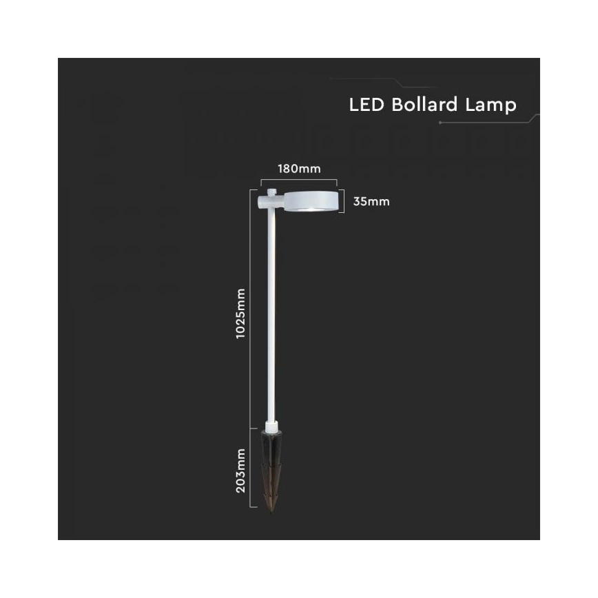 LED välisvalgusti LED/7W/230V 3000K IP65 valge 102 cm