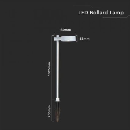 LED välisvalgusti LED/7W/230V 3000K IP65 valge