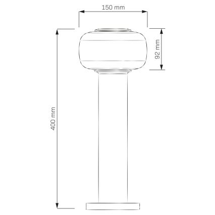 LED välisvalgusti MALAGA LED/12W/230V 40 cm IP44 must