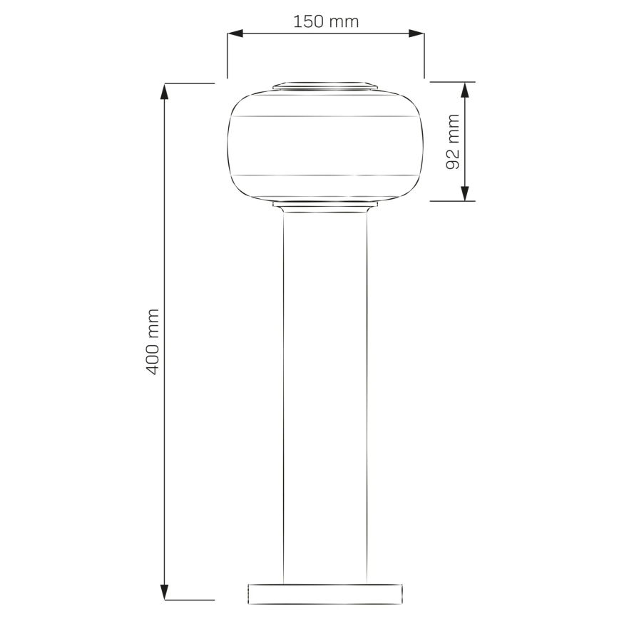 LED välisvalgusti MALAGA LED/12W/230V 40 cm IP44 must