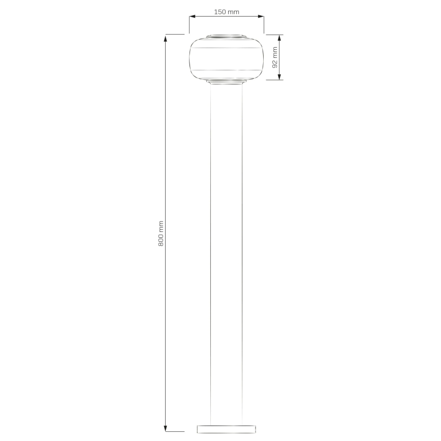 LED välisvalgusti MALAGA LED/12W/230V 80 cm IP44 must