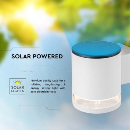 LED Välisvalgusti päikeseenergial LED/1W/3,7V 3000K IP54 1200 mAh valge