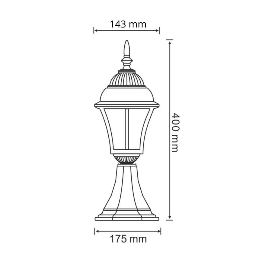 LED välisvalgusti PARIS 2 1xE27/4,9W/230V