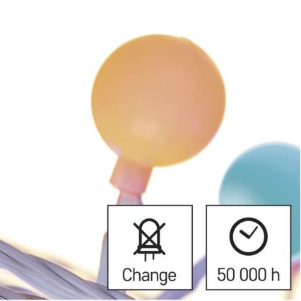 LED  välitingimuste valguskett 40xLED/9m IP44 mitmevärviline