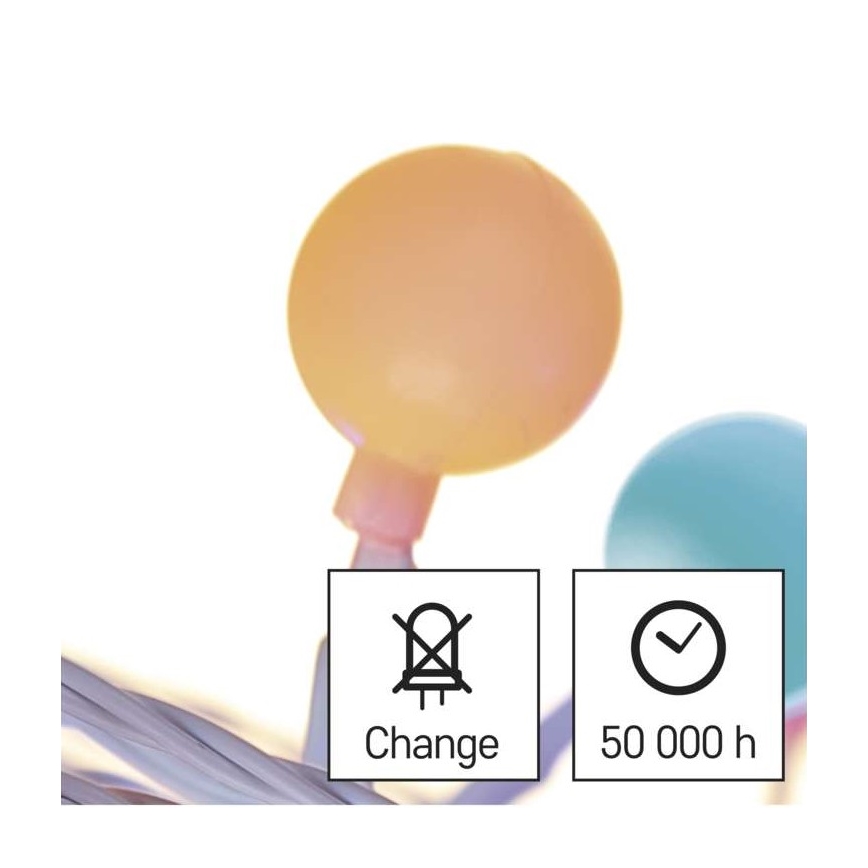 LED  välitingimuste valguskett 40xLED/9m IP44 mitmevärviline