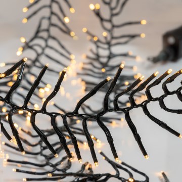 LED välitingimustes jõulukett CLUSTER 1512xLED/8 funktsiooniga 17 m IP44 soe valge