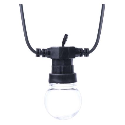 LED välitingimustes kasutatav dekoratiivne valguskett 10xLED/10m IP44 läbipaistev