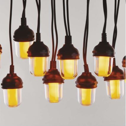 LED välitingimustesse mõeldud dekoratiivne valgusnöör 100xLED/9,5m IP44