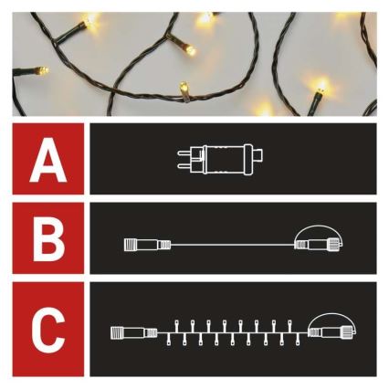 LED  välivalguskett 100xLED/15m IP44 soe valge