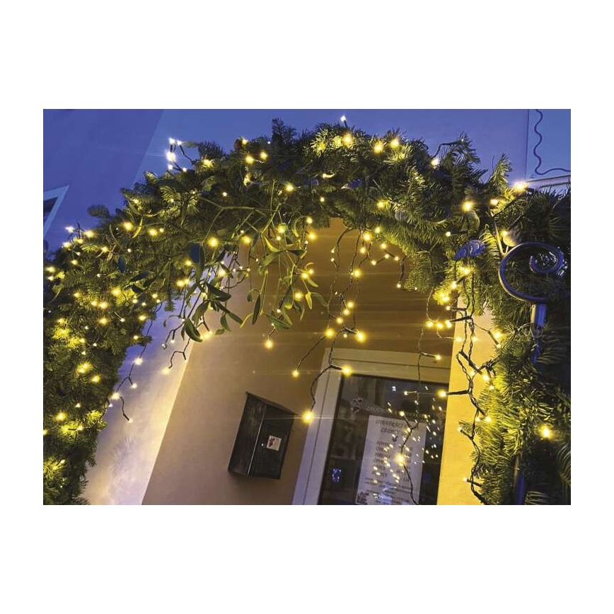 LED välivalguskett 200 LED / 8 režiimi, 8,6 m, IP44, soe valge