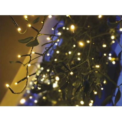 LED välivalguskett 200 LED / 8 režiimi, 8,6 m, IP44, soe valge
