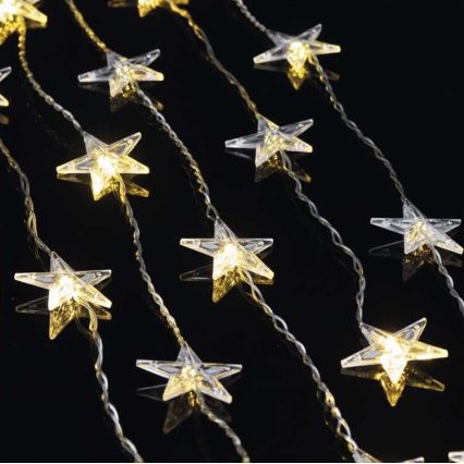 LED-välivalguskett 30xLED/3,9 m, IP44 — tähekujulised