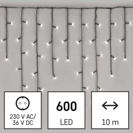 LED välivalguskett 600xLED/8 režiimi 15m IP44 külmvalge