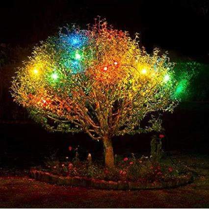 LED Välivalguskett EASY CONNECT 8xE27 5m IP44 mitmevärviline