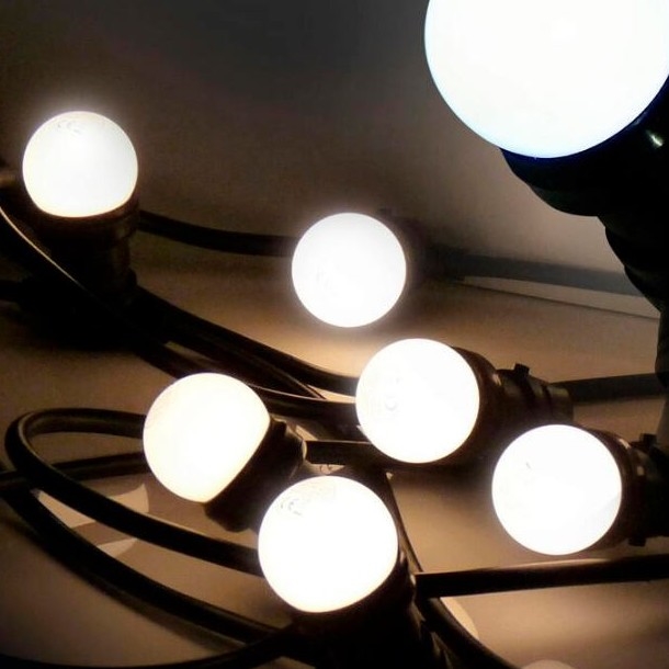 LED Välivalguskett EASY CONNECT 8xE27 5m IP44 soe valge