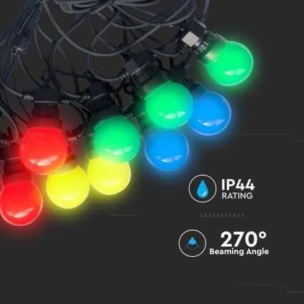 LED Välivalguskett STRING 10m 20xLED/0,5W/230V IP44