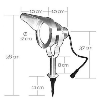 LED Välivalgusti EASY CONNECT 1xGU10/10W/230V IP67 matt kroom
