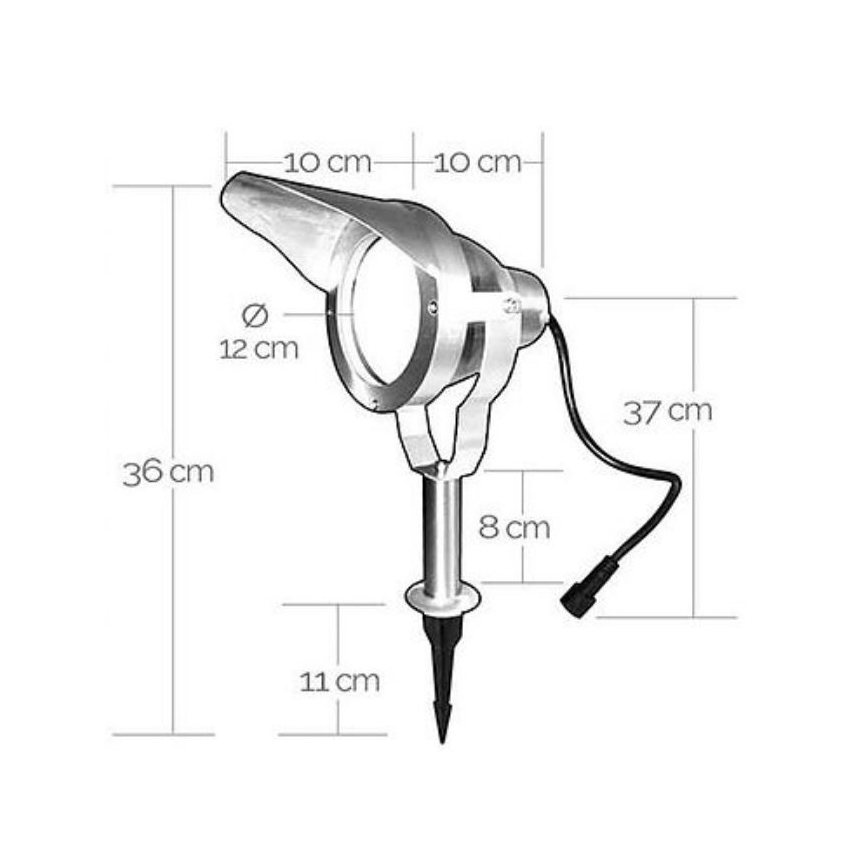 LED Välivalgusti EASY CONNECT 1xGU10/10W/230V IP67 matt kroom