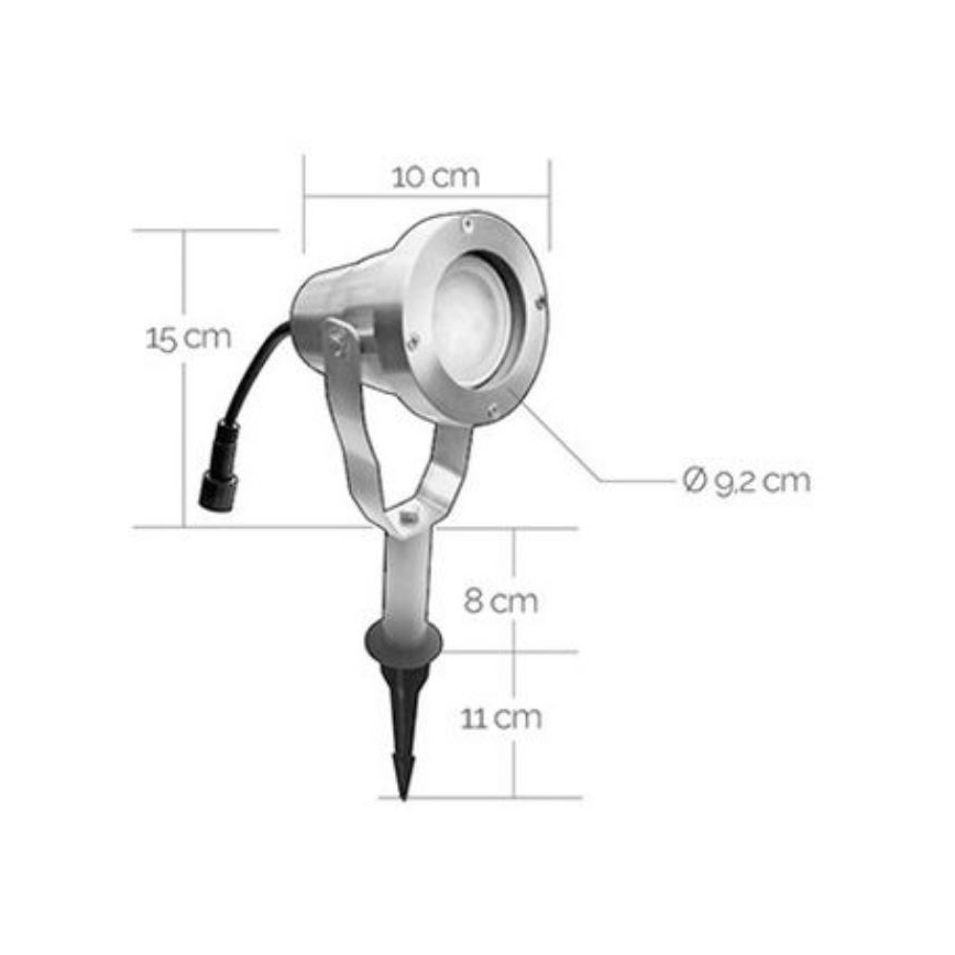 LED Välivalgusti EASY CONNECT 1xGU10/4W/230V IP67 matt kroom
