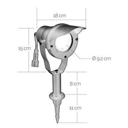LED Välivalgusti EASY CONNECT 1xGU10/6,5W/230V IP67 matt kroom