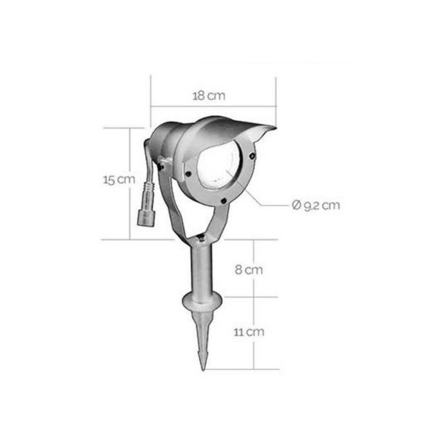 LED Välivalgusti EASY CONNECT 1xGU10/6,5W/230V IP67 matt kroom
