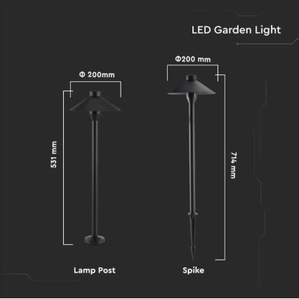 LED Välivalgusti GARDEN LED/7W/230V 3000K IP65