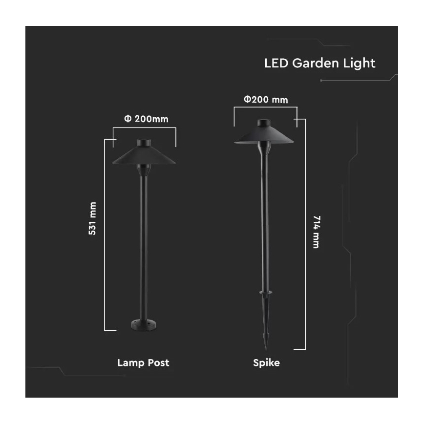 LED Välivalgusti GARDEN LED/7W/230V 3000K IP65