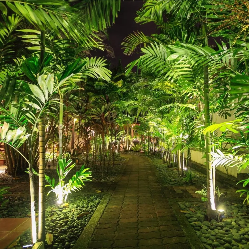 LED Välivalgusti LED/12W/100-240V IP65 hall - roheline tuli