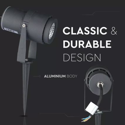LED Välivalgusti LED/12W/100-240V IP65 hall - roheline tuli