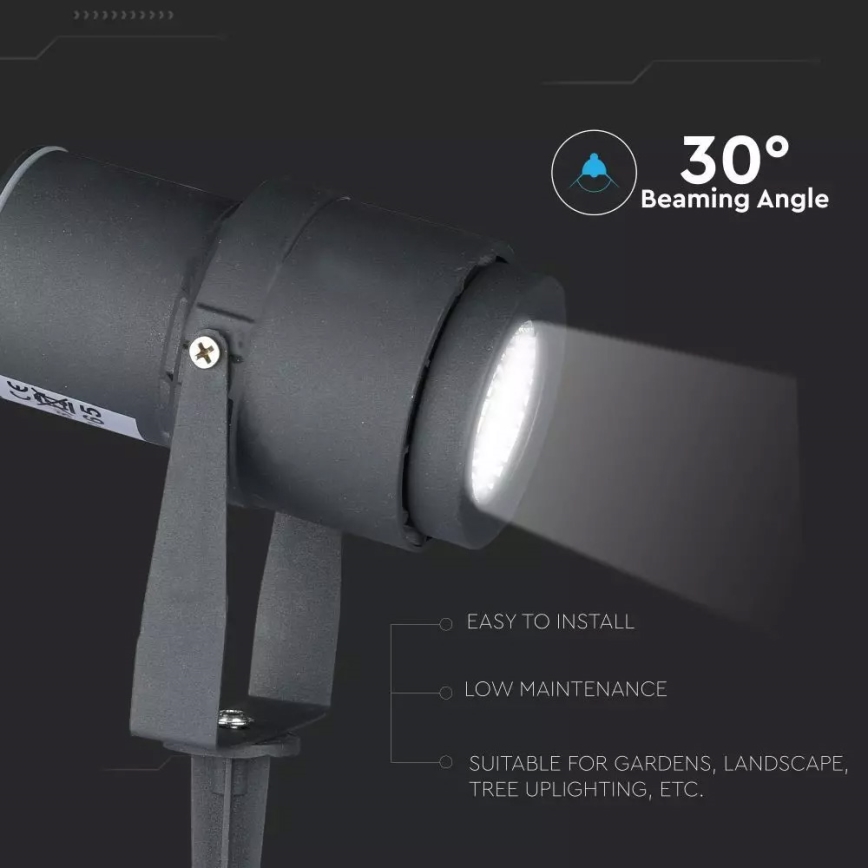 LED Välivalgusti LED/12W/100-240V IP65 hall - roheline tuli