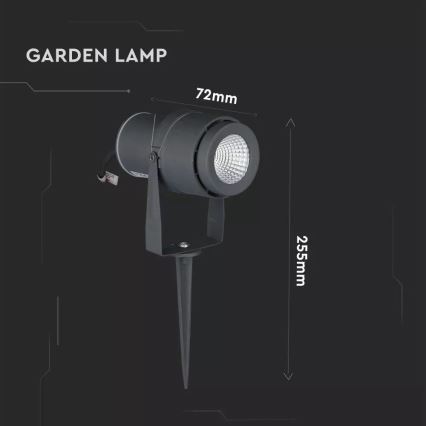 LED Välivalgusti LED/12W/100-240V IP65 hall - roheline tuli