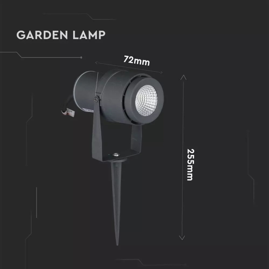LED Välivalgusti LED/12W/100-240V IP65 hall - roheline tuli