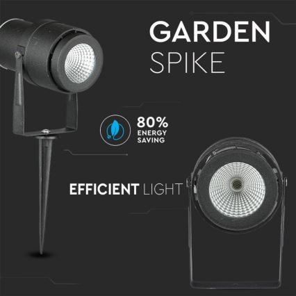 LED Välivalgusti LED/12W/100-240V IP65 must - roheline tuli