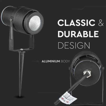 LED Välivalgusti LED/12W/100-240V IP65 must - roheline tuli