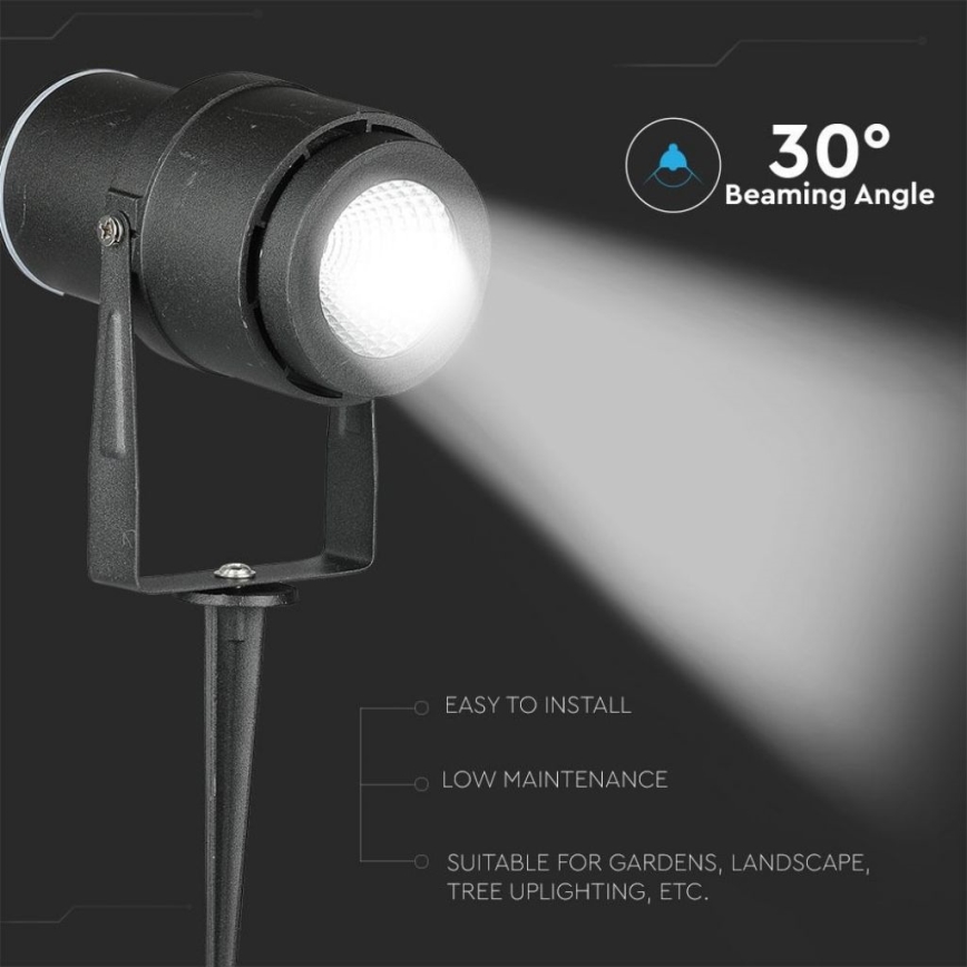 LED Välivalgusti LED/12W/100-240V IP65 must - roheline tuli