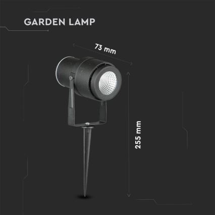 LED Välivalgusti LED/12W/100-240V IP65 must - roheline tuli