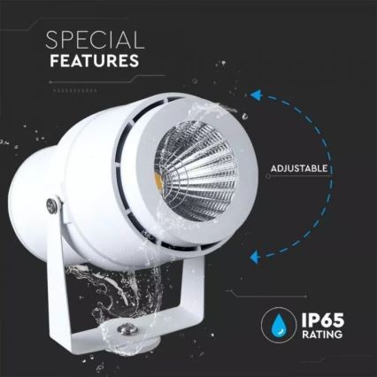 LED Välivalgusti LED/12W/100-240V IP65 valge - roheline tuli