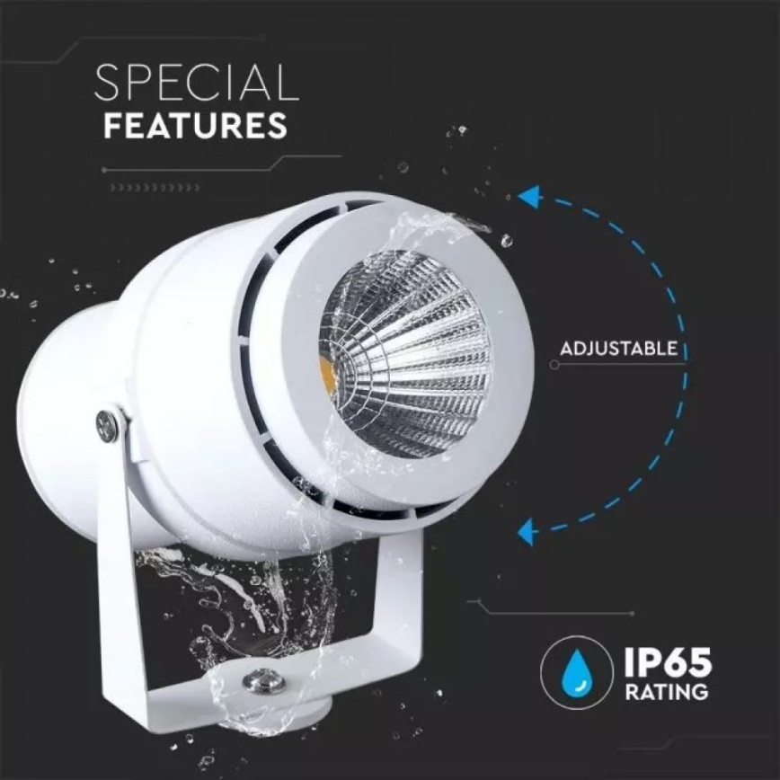 LED Välivalgusti LED/12W/100-240V IP65 valge - roheline tuli