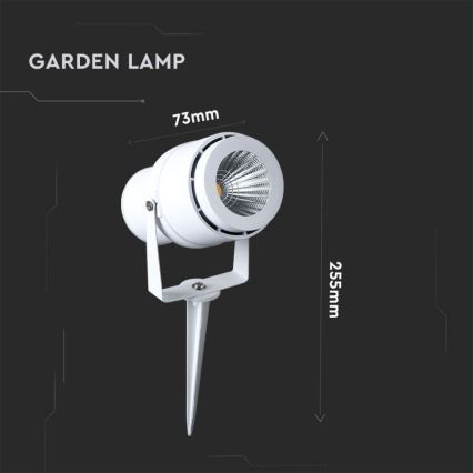 LED Välivalgusti LED/12W/110-240V IP65 3000K valge