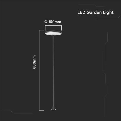 LED Välivalgusti LED/12W/230V 3000K IP65 antratsiit